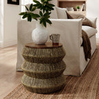 Maris Seagrass and Wood End Table by Modway  6
