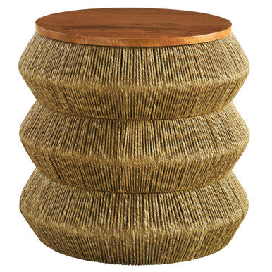 Modway EEI-7188-WAL-NAT Maris Seagrass and Wood End Table - Walnut Natural