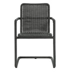 EEI-7073 Abacus 7-Piece Rectangular Outdoor Patio Aluminum Dining Table Set with Rattan Armchairs by Modway