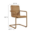 EEI-7014 Abacus Outdoor Patio Wicker Dining Chairs Set of 2 by Modway