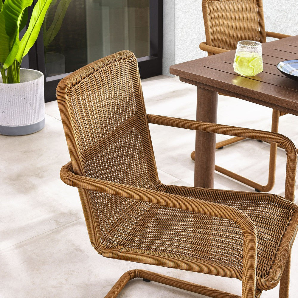 EEI-7014 Abacus Outdoor Patio Wicker Dining Chairs Set of 2 by Modway