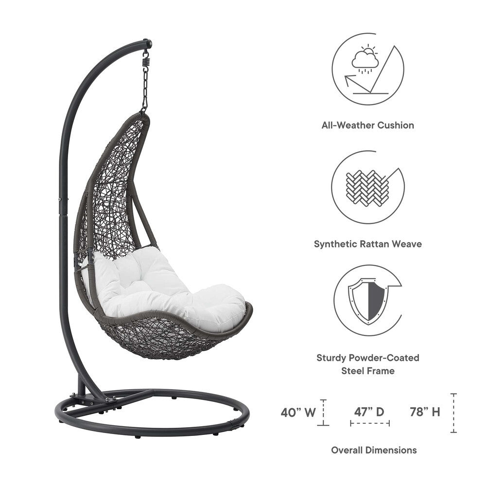 EEI-2276 Abate Wicker Rattan Outdoor Patio Swing Chair by Modway