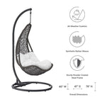 EEI-2276 Abate Wicker Rattan Outdoor Patio Swing Chair by Modway