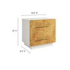 MOD-7159-WHI-BUR Abel 2-Drawer Burl Wood Nightstand by Modway