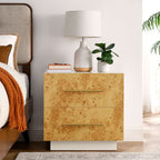 MOD-7159-WHI-BUR Abel 2-Drawer Burl Wood Nightstand by Modway