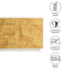 EEI-6848-WHI-BUR Abel 59 Inch Burl Wood Sideboard Buffet TV Stand by Modway
