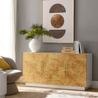 EEI-6848-WHI-BUR Abel 59 Inch Burl Wood Sideboard Buffet TV Stand by Modway