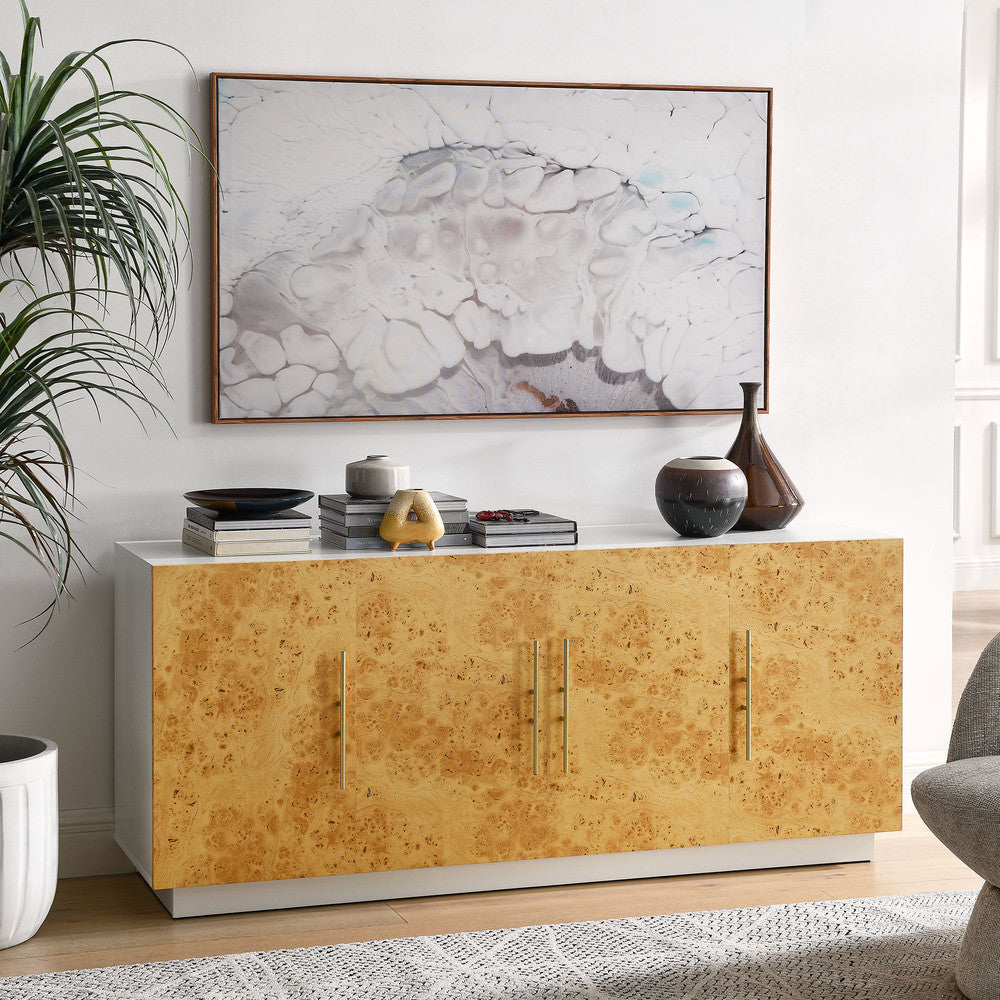 Modway Abel 69 Inch Burl Wood Sideboard Buffet TV Stand by Modway-EEI-6847-WHI-BUR