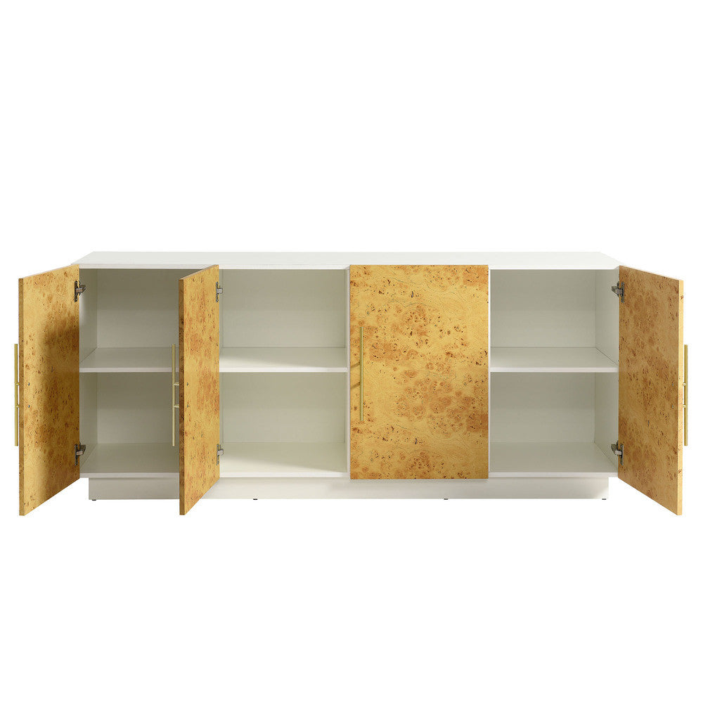 Modway Abel 69 Inch Burl Wood Sideboard Buffet TV Stand by Modway-EEI-6847-WHI-BUR