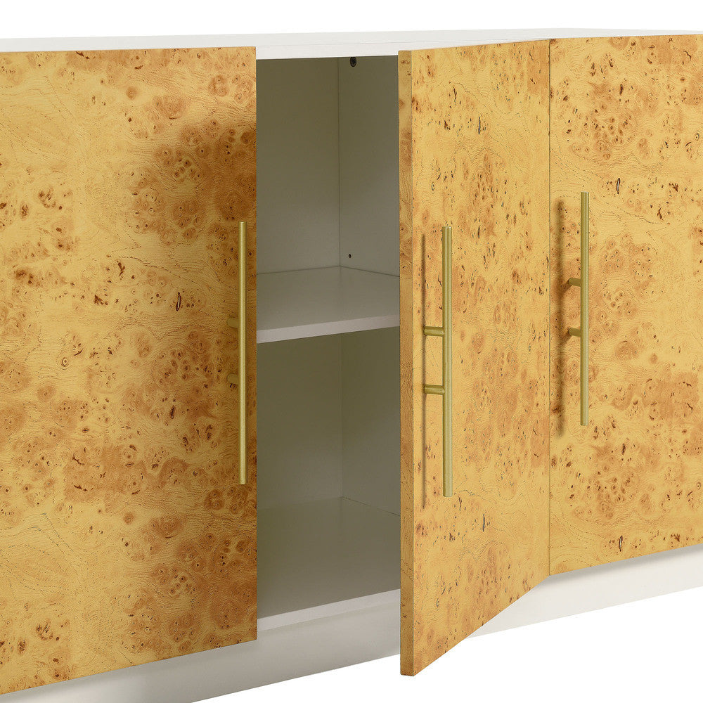 Modway Abel 69 Inch Burl Wood Sideboard Buffet TV Stand by Modway-EEI-6847-WHI-BUR