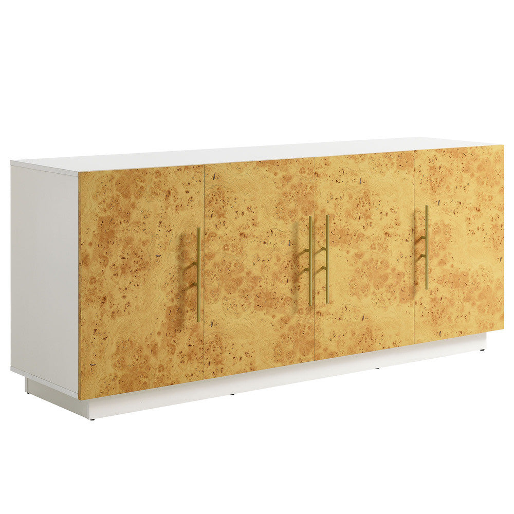 Modway Abel 69 Inch Burl Wood Sideboard Buffet TV Stand by Modway-EEI-6847-WHI-BUR