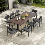 EEI-7151 Aeris 9-Piece Outdoor Patio Aluminum Dining Set by Modway