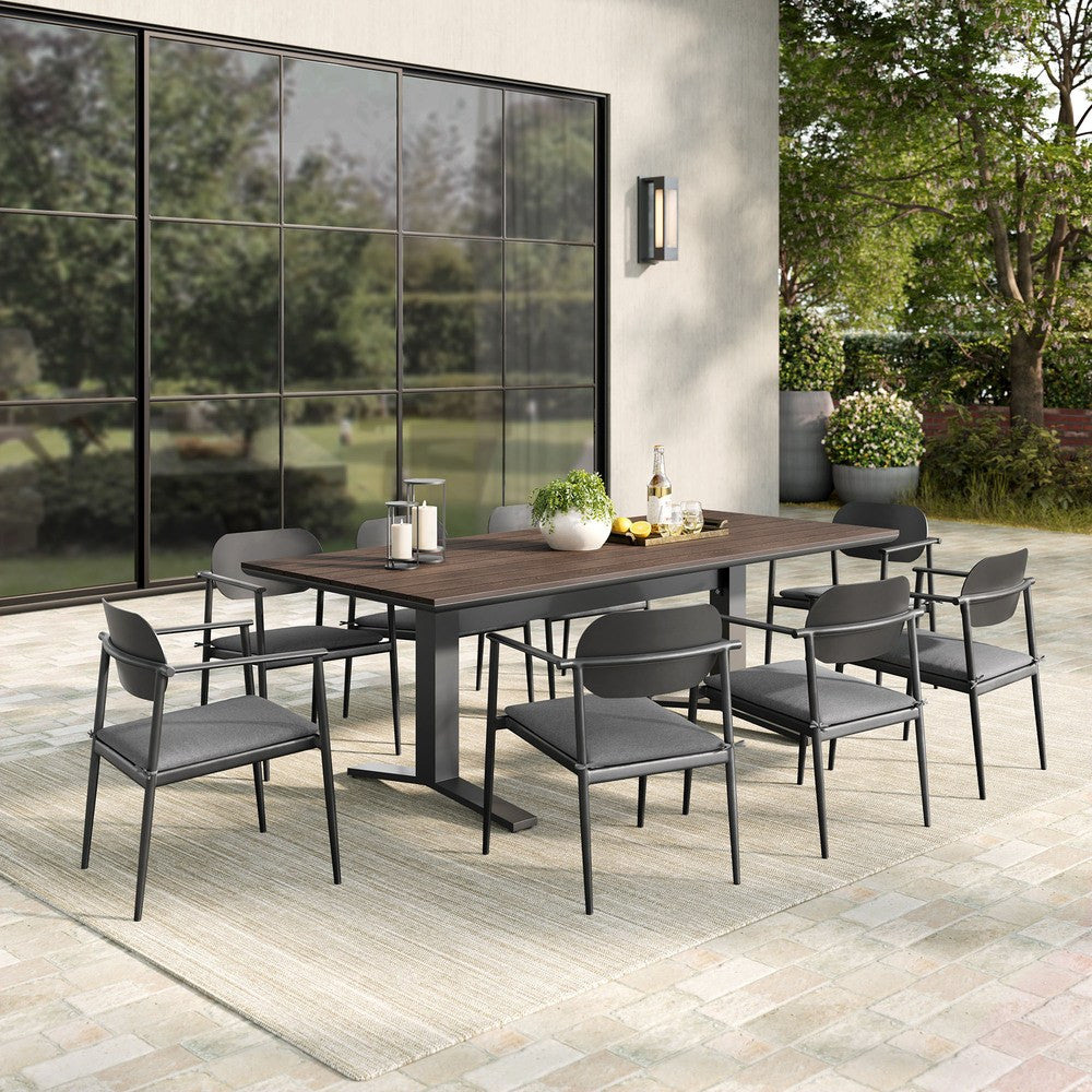 EEI-7151 Aeris 9-Piece Outdoor Patio Aluminum Dining Set by Modway