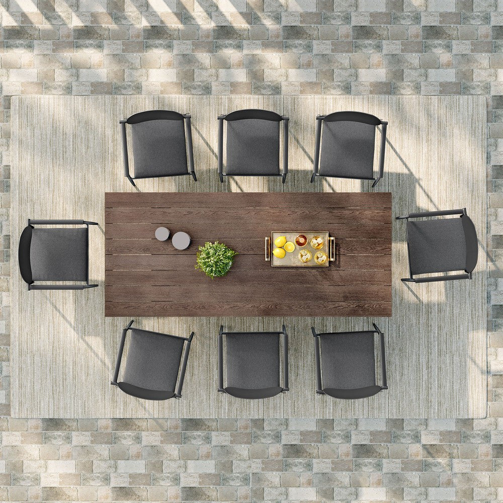 EEI-7151 Aeris 9-Piece Outdoor Patio Aluminum Dining Set by Modway