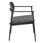 EEI-7148 Aeris Stackable Outdoor Patio Aluminum Dining Armchair Set of 2 by Modway