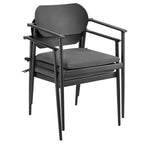 EEI-7148 Aeris Stackable Outdoor Patio Aluminum Dining Armchair Set of 2 by Modway