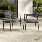EEI-7148 Aeris Stackable Outdoor Patio Aluminum Dining Armchair Set of 2 by Modway
