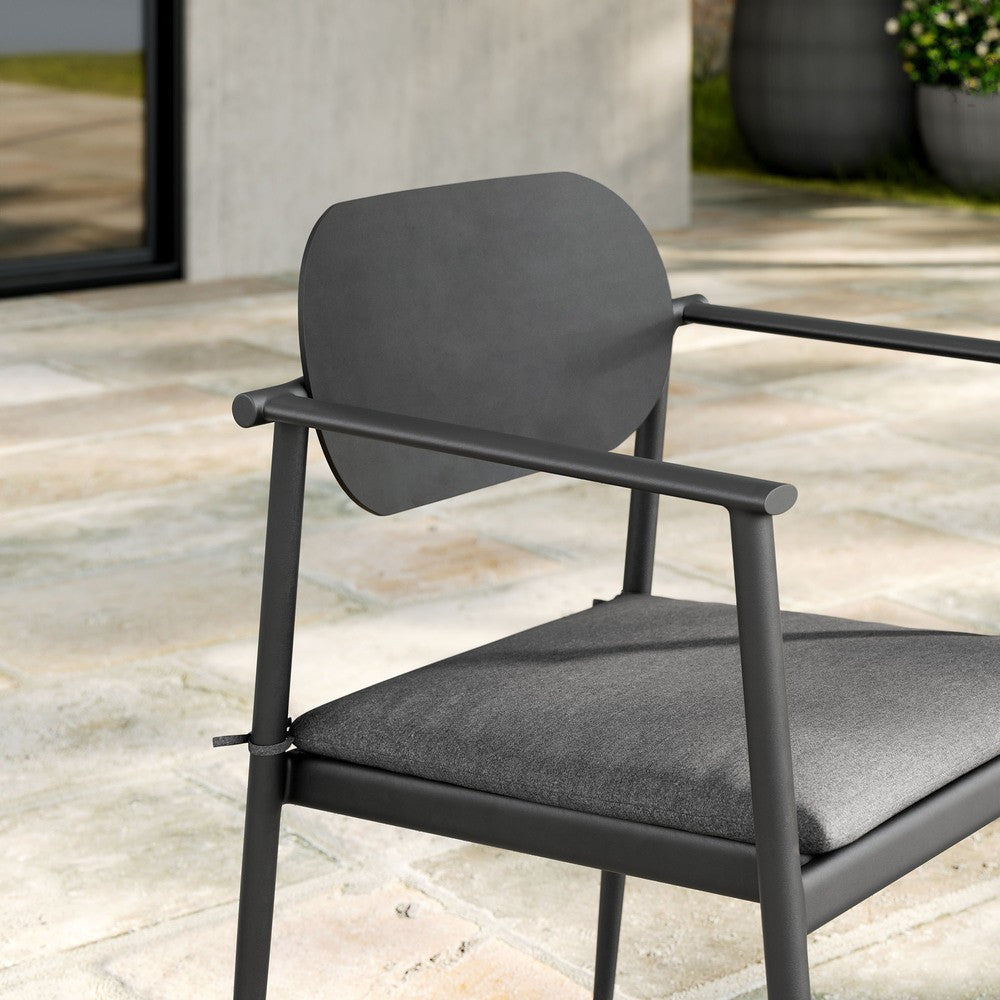 EEI-7148 Aeris Stackable Outdoor Patio Aluminum Dining Armchair Set of 2 by Modway