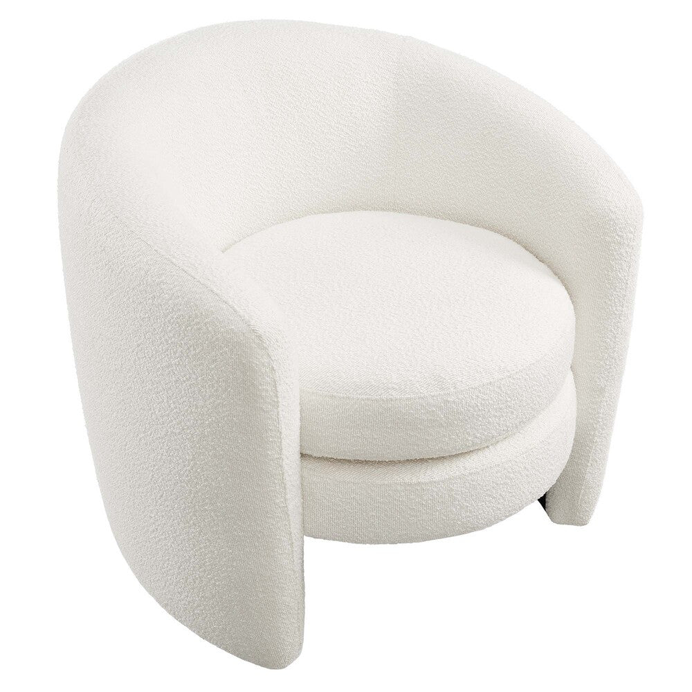 Modway Affinity Upholstered Boucle Fabric Curved Back Armchair by Modway-EEI-6666