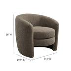 Modway Affinity Upholstered Boucle Fabric Curved Back Armchair by Modway-EEI-6666