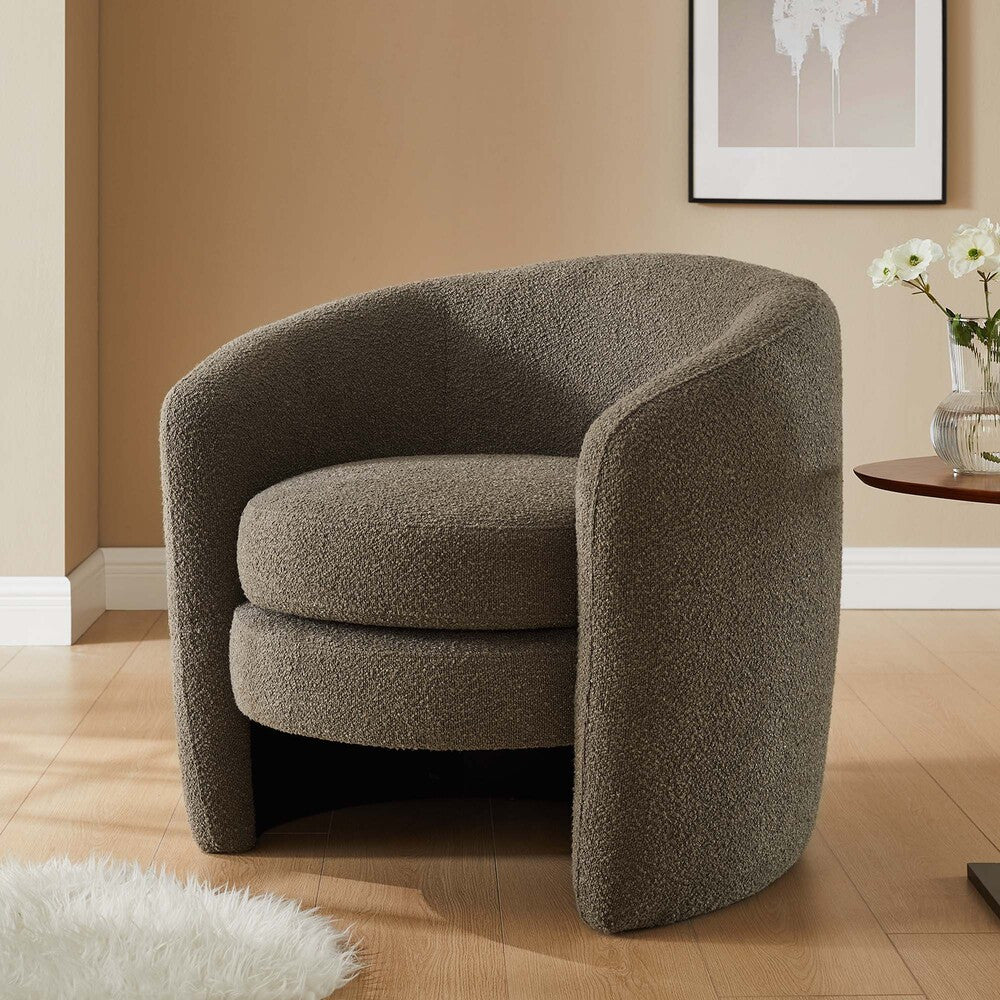 Modway Affinity Upholstered Boucle Fabric Curved Back Armchair by Modway-EEI-6666