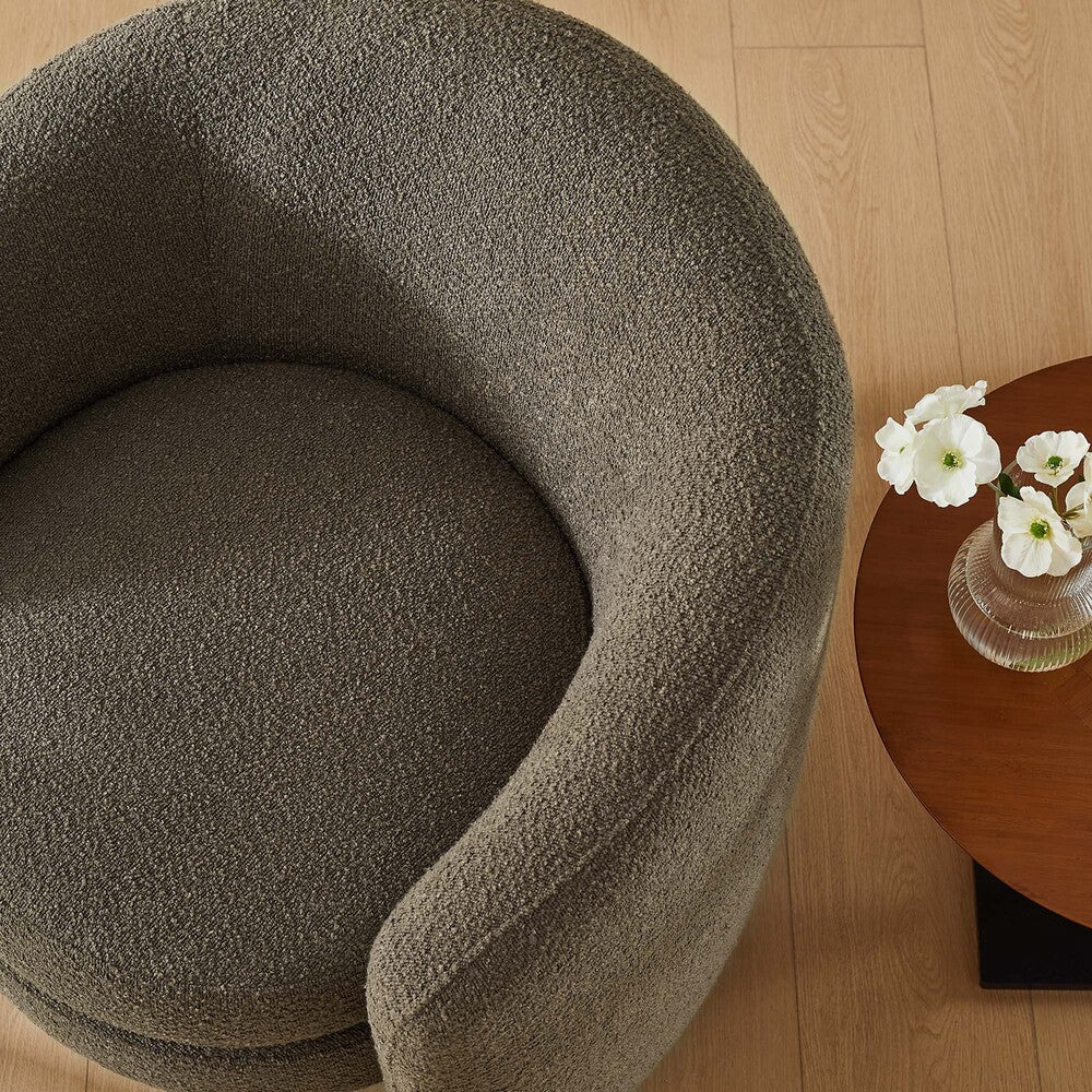 Modway Affinity Upholstered Boucle Fabric Curved Back Armchair by Modway-EEI-6666