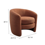 Modway Affinity Upholstered Boucle Fabric Curved Back Armchair by Modway-EEI-6666