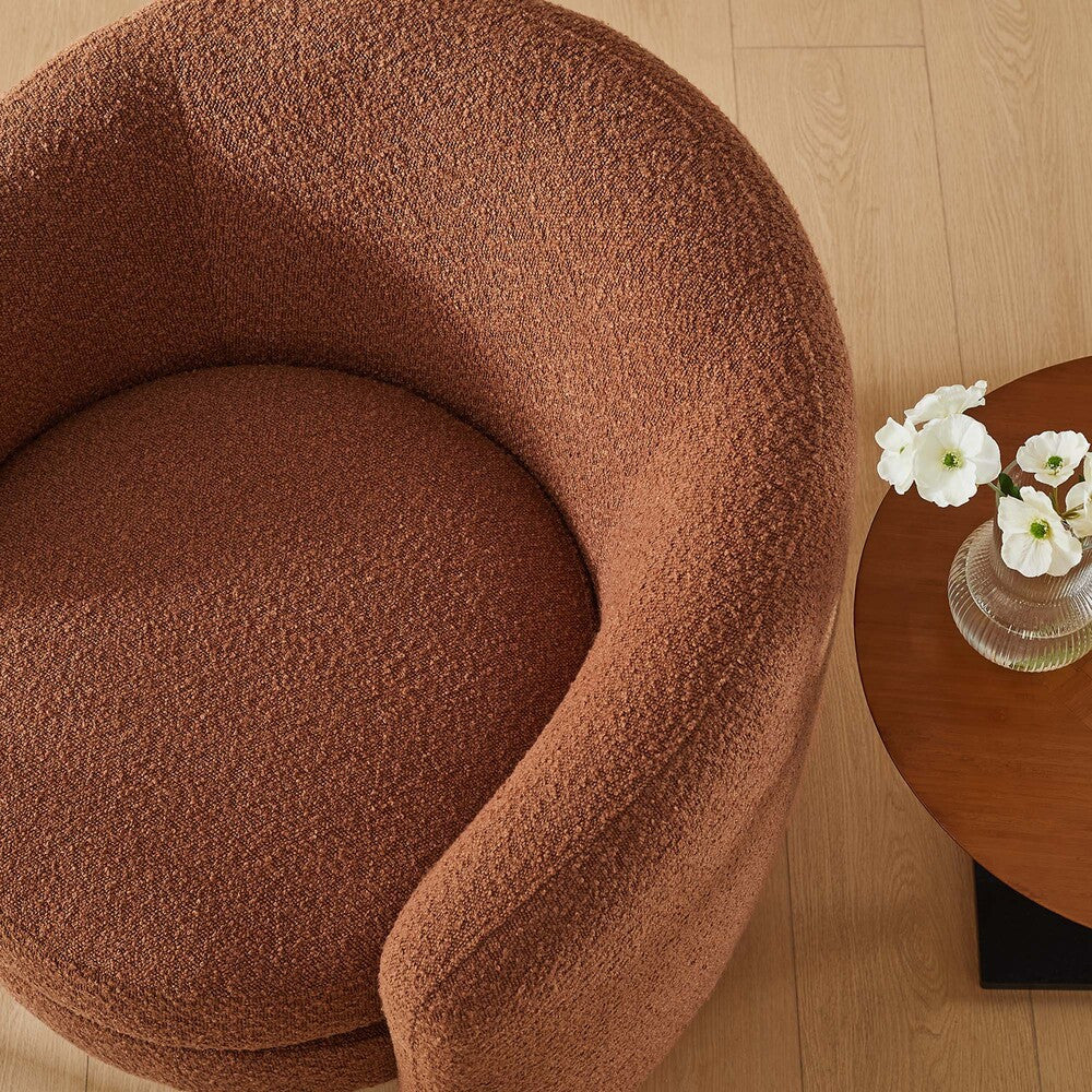 Modway Affinity Upholstered Boucle Fabric Curved Back Armchair by Modway-EEI-6666