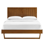 MOD-6617-WAL Alana Wood King Platform Bed With Angular Frame by Modway