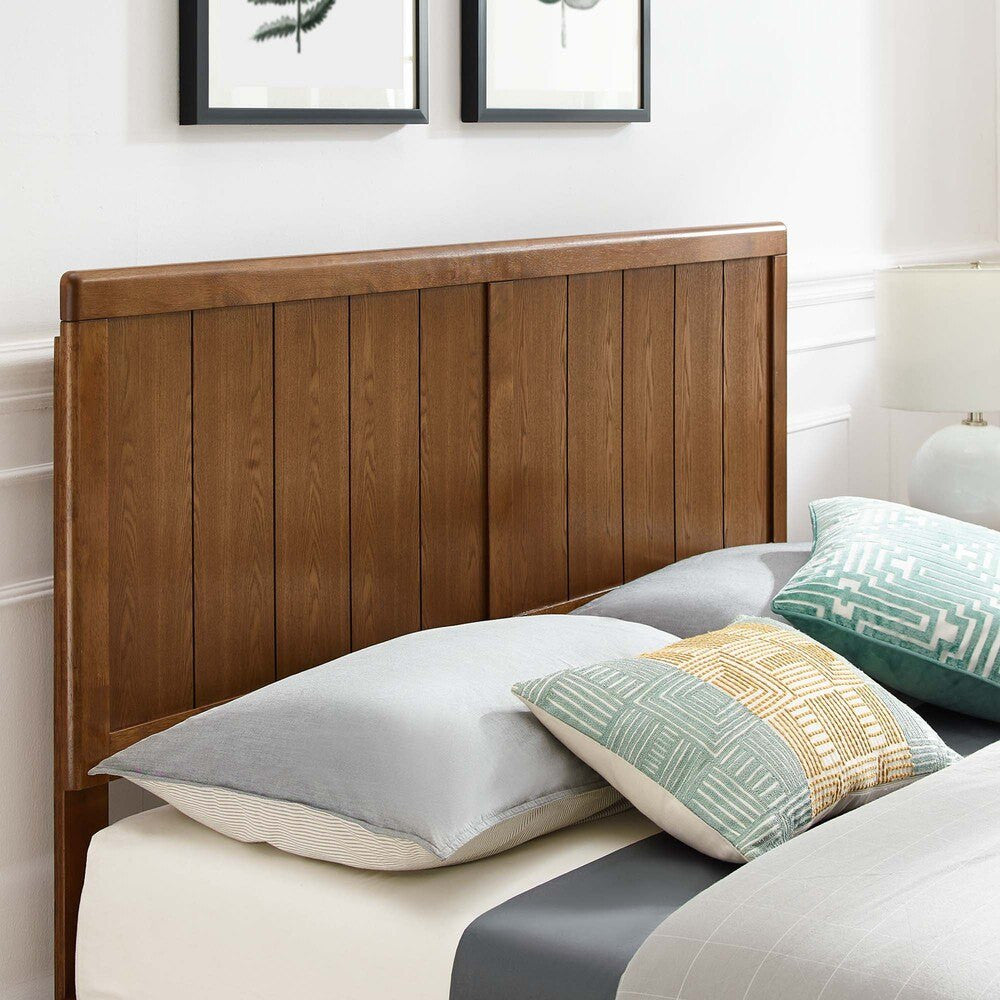 MOD-6378-WAL Alana Wood Queen Platform Bed With Angular Frame by Modway