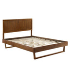 MOD-6378-WAL Alana Wood Queen Platform Bed With Angular Frame by Modway