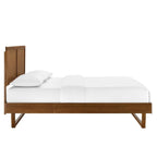 MOD-6378-WAL Alana Wood Queen Platform Bed With Angular Frame by Modway