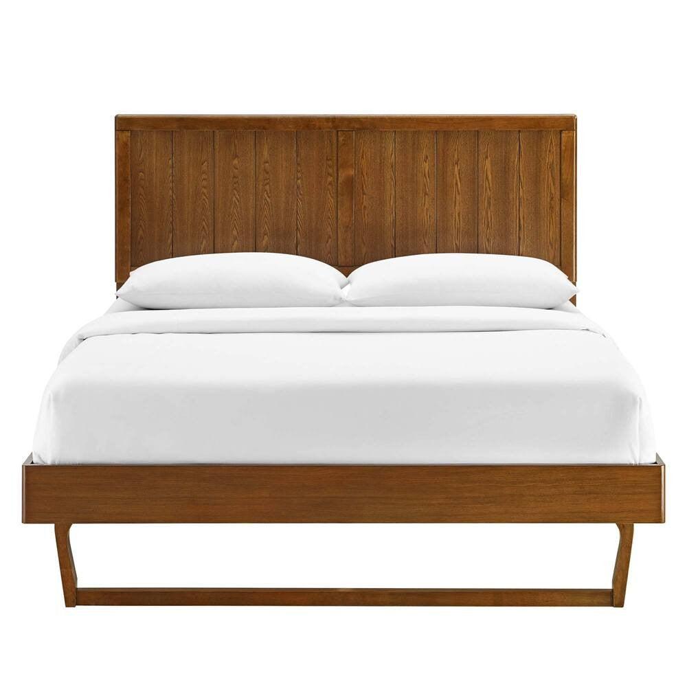 MOD-6378-WAL Alana Wood Queen Platform Bed With Angular Frame by Modway
