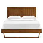 MOD-6378-WAL Alana Wood Queen Platform Bed With Angular Frame by Modway