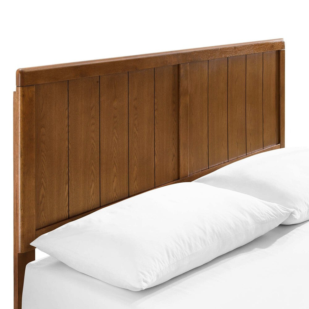 MOD-6621-WAL Alana Wood Twin Platform Bed With Splayed Legs by Modway