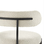 EEI-6520-IVO-BLK Albie Boucle Fabric Bar Stools Set of 2 by Modway