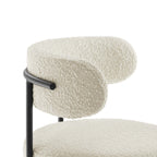 Modway Albie Boucle Fabric Counter Stools Set of 2 by Modway-EEI-6518-IVO-BLK