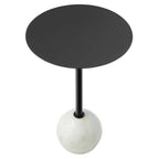 EEI-6606 Aliza Round White Marble Side Table by Modway
