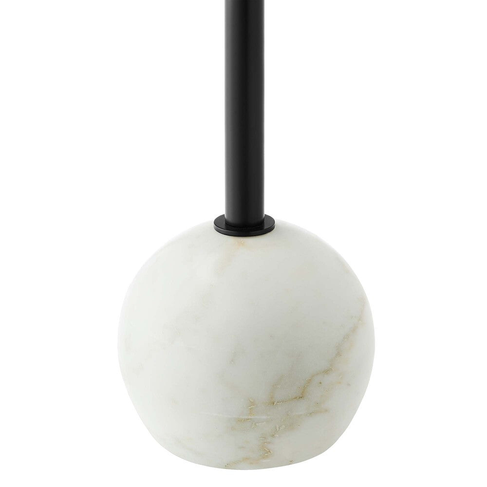 EEI-6606 Aliza Round White Marble Side Table by Modway