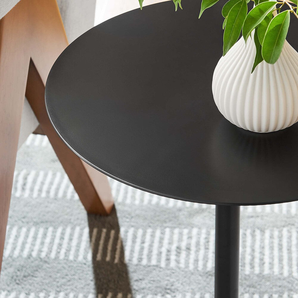 EEI-6606 Aliza Round White Marble Side Table by Modway