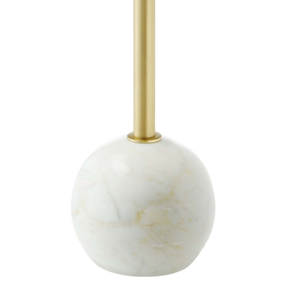 EEI-6606 Aliza Round White Marble Side Table by Modway