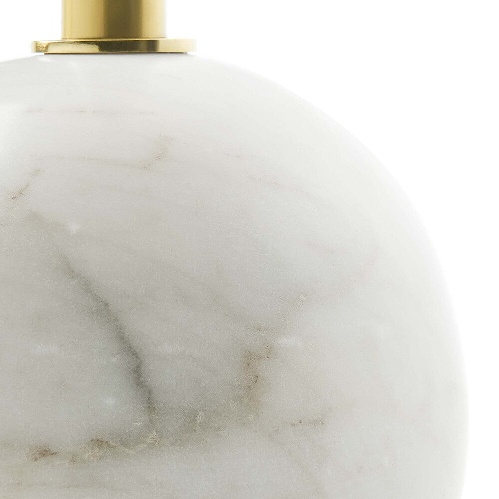 EEI-6606 Aliza Round White Marble Side Table by Modway