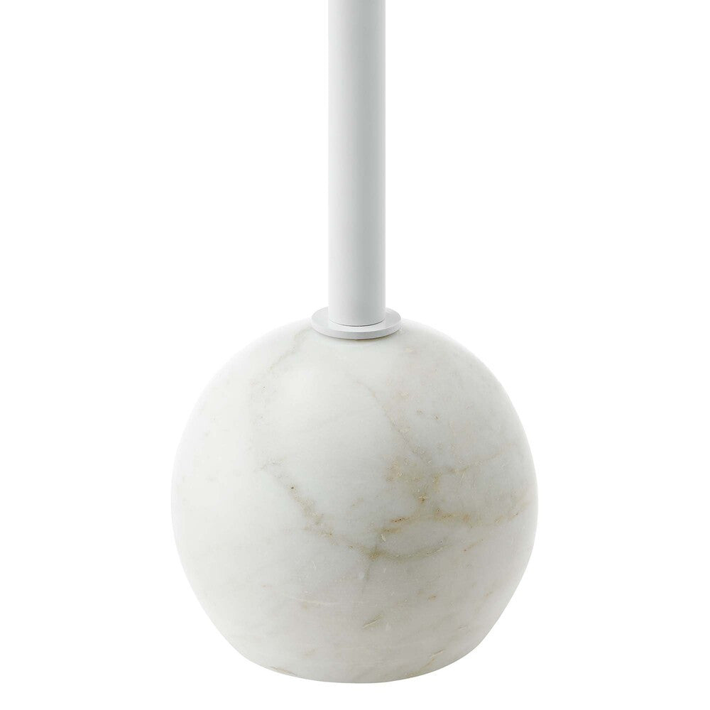 EEI-6606 Aliza Round White Marble Side Table by Modway