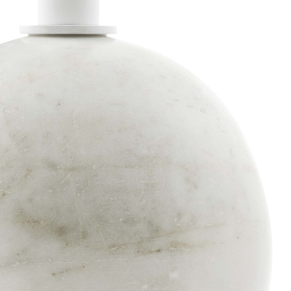 EEI-6606 Aliza Round White Marble Side Table by Modway