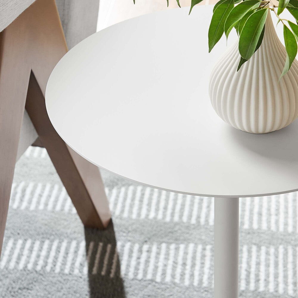 EEI-6606 Aliza Round White Marble Side Table by Modway