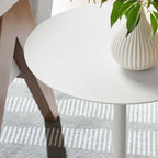 EEI-6606 Aliza Round White Marble Side Table by Modway