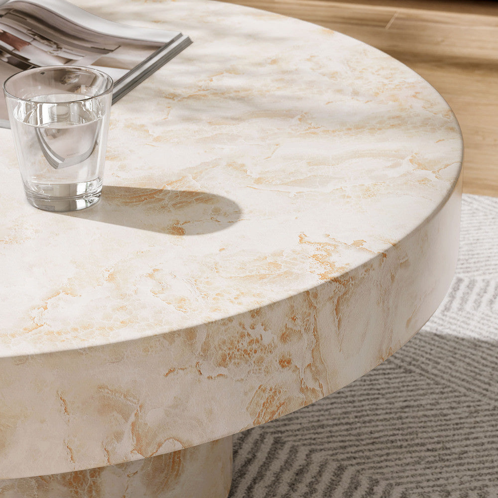 Modway Alora Indoor - Outdoor Patio Concrete Round Coffee Table by Modway-EEI-7091