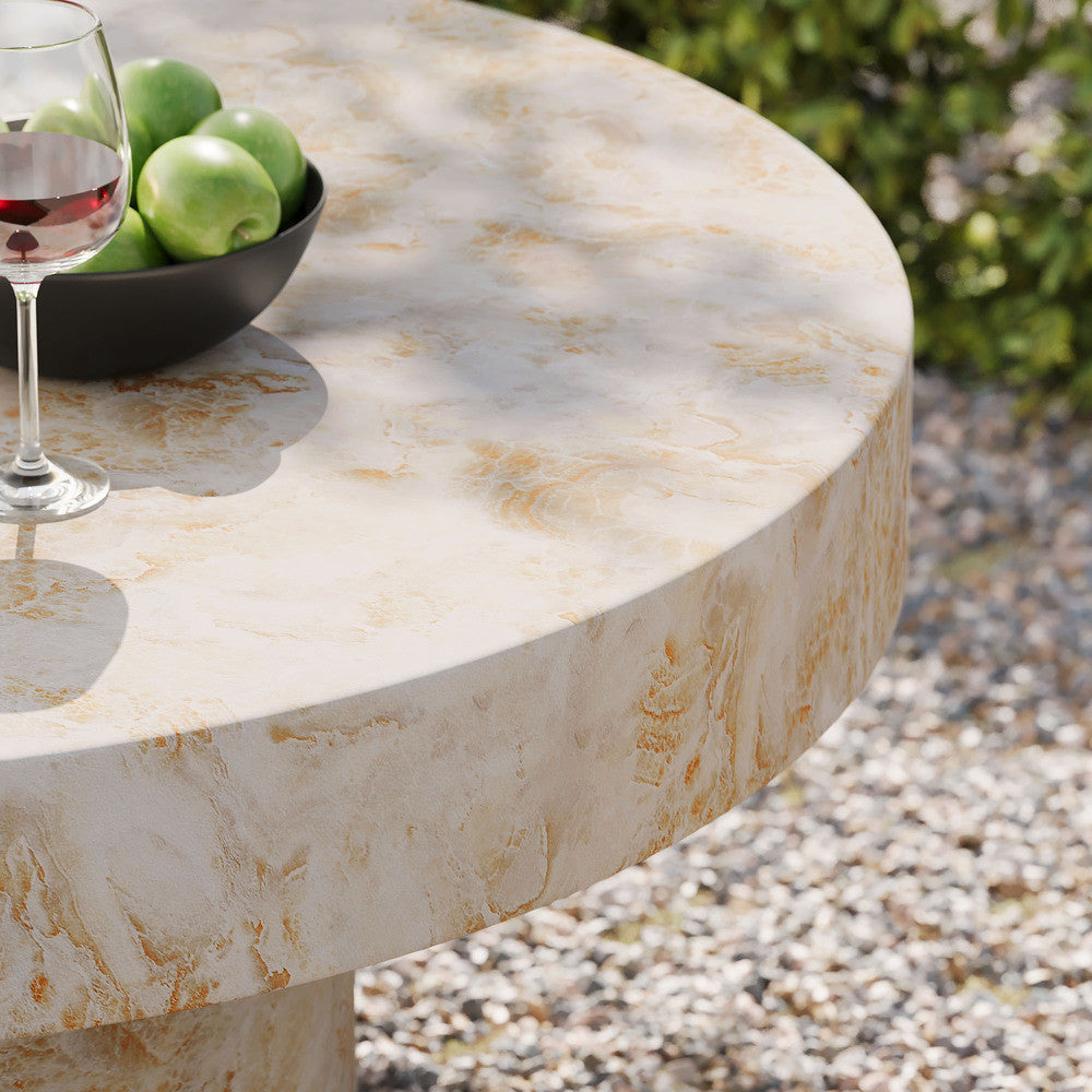 Modway Alora Indoor - Outdoor Patio Concrete Round Coffee Table by Modway-EEI-7091