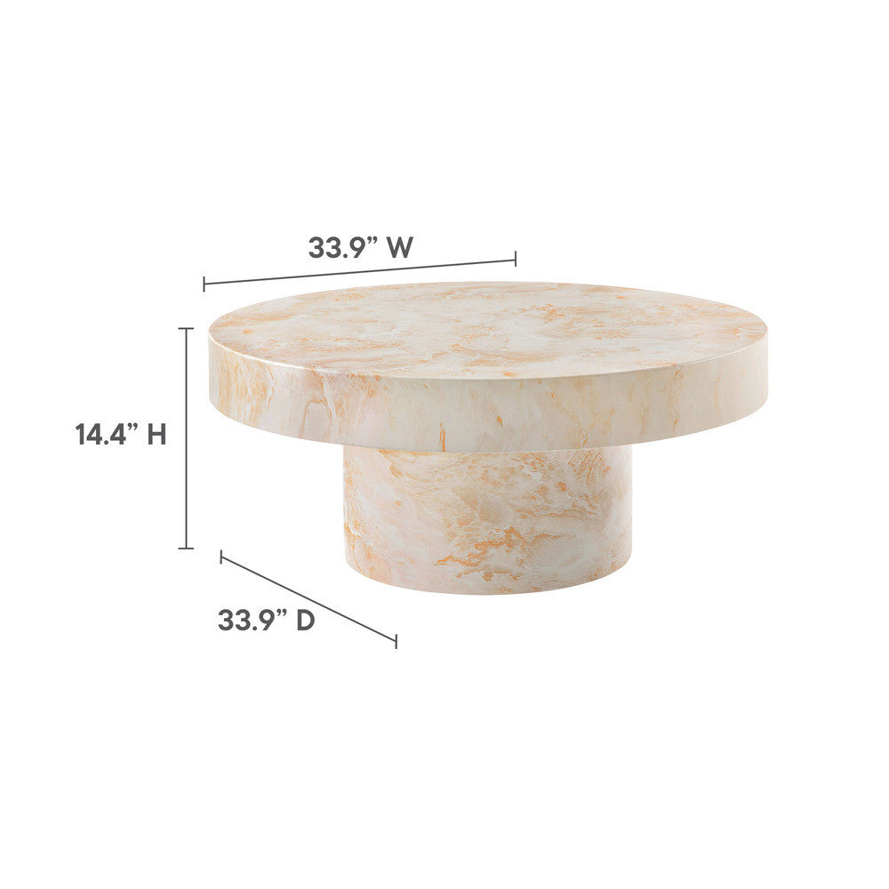 Modway Alora Indoor - Outdoor Patio Concrete Round Coffee Table by Modway-EEI-7091