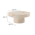 Modway Alora Indoor - Outdoor Patio Concrete Round Coffee Table by Modway-EEI-7091